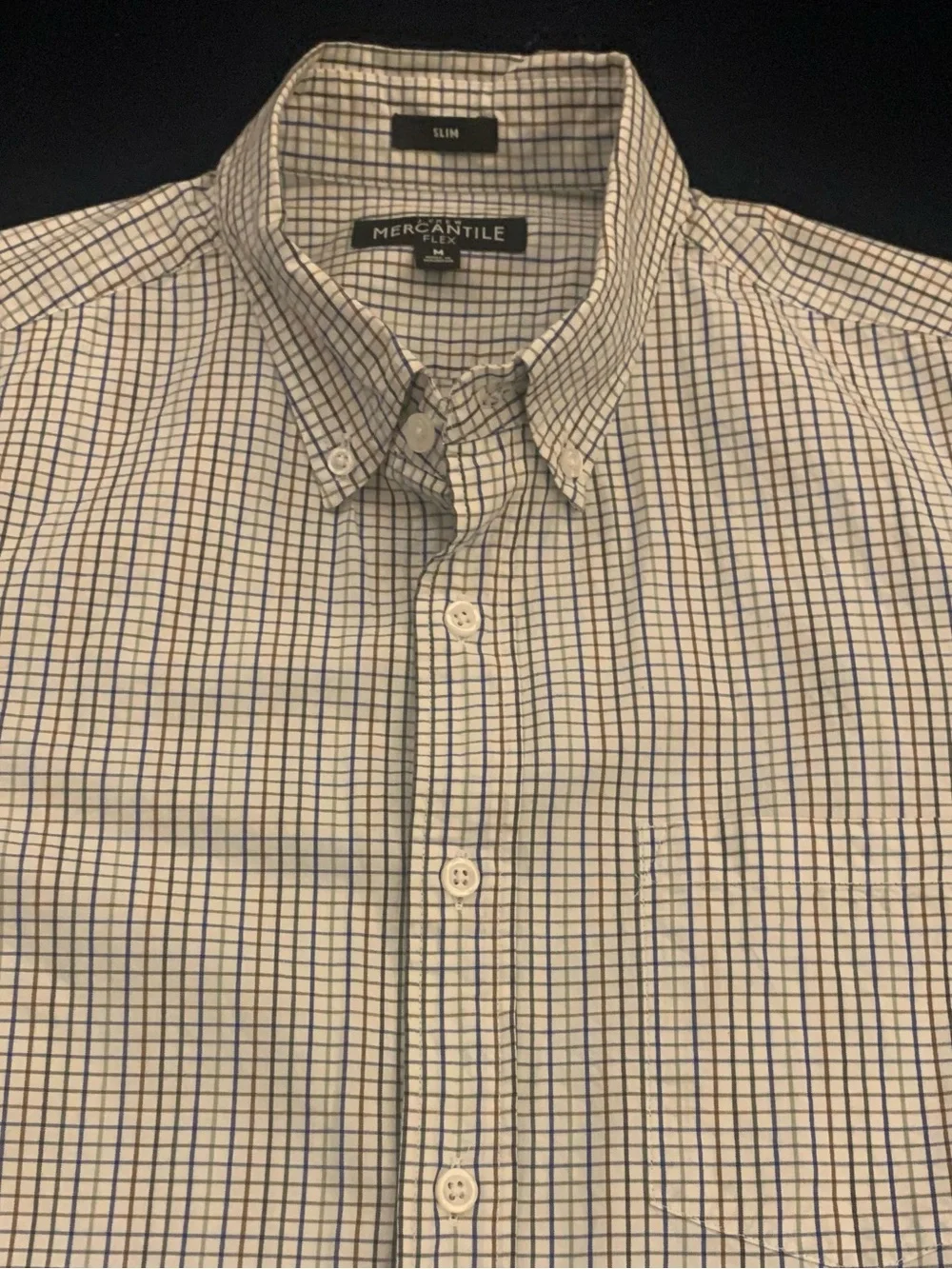 J CREW MERCANTILE LS Slim Fit Multi Colored Tattersall Shirt